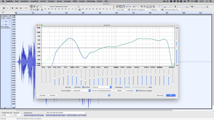 Stimme verschönern mit dem Equalizer