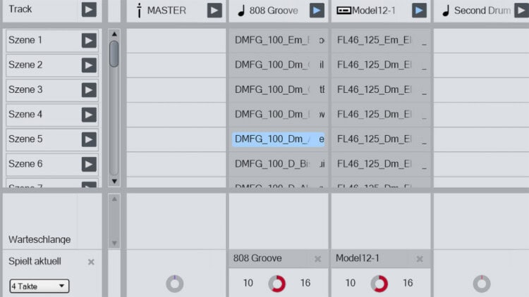 Clip-Fenster in Motu Digital Performer 10