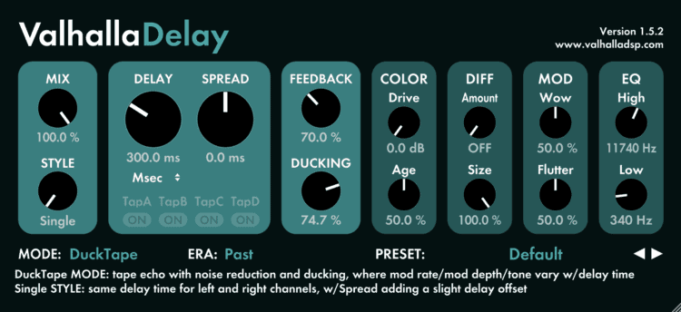 Valhalla DSP ValhallaDelay