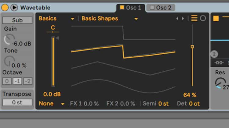 Wavetable Synth in den SINEE Ableton Live Templates