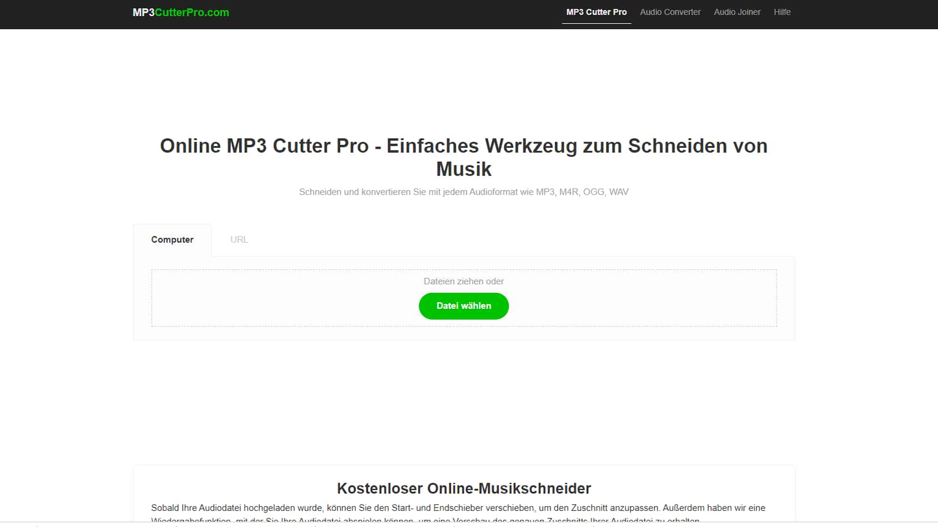 MP3 schneiden online