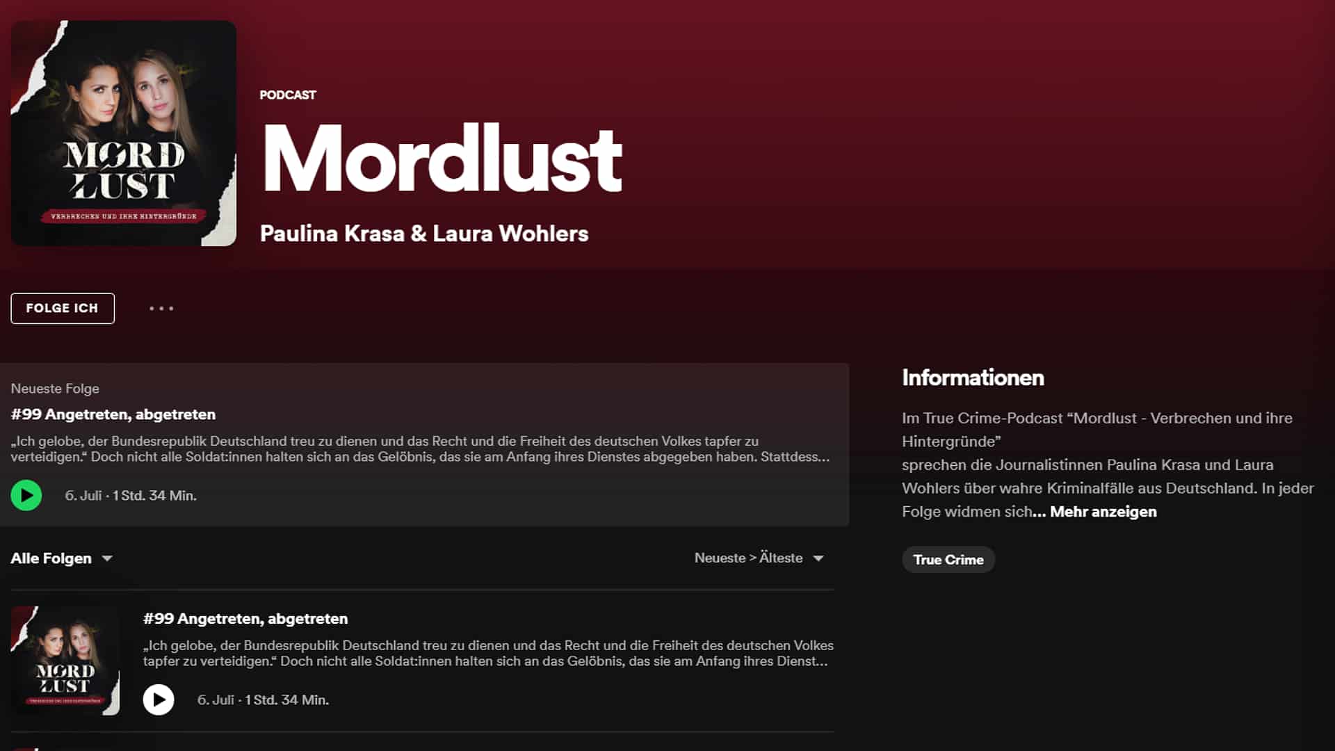 Podcaster-Mordlust
