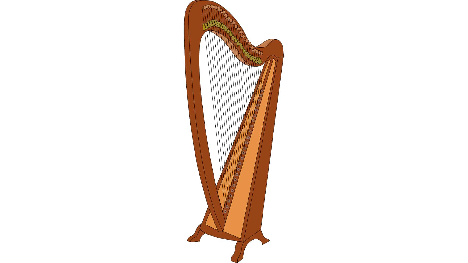 Musikinstrumente Namen - Harfe