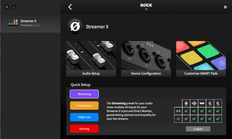 Rode X Streamer X Test