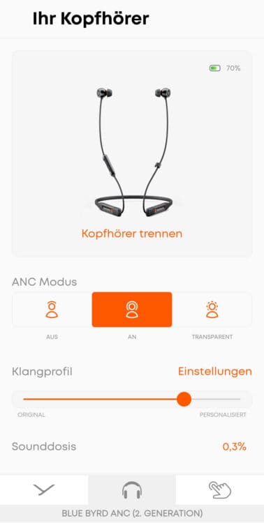 beyerdynamic Blue BYRD ANC Test - MIY App