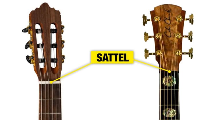 Klassische Gitarre Sattel